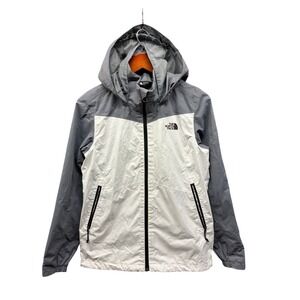 The North Face DryVent Jacket Women's M Grey White Hooded Rain Zip WaterProof